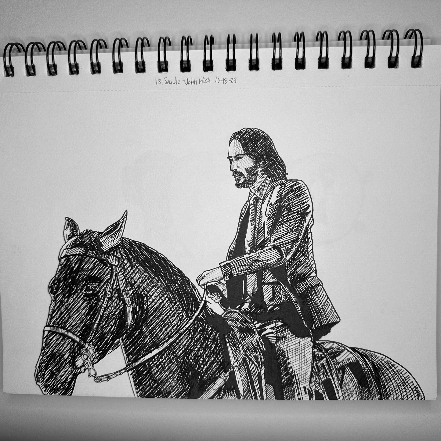 John Wick (Horseback) | Traditional Drawing