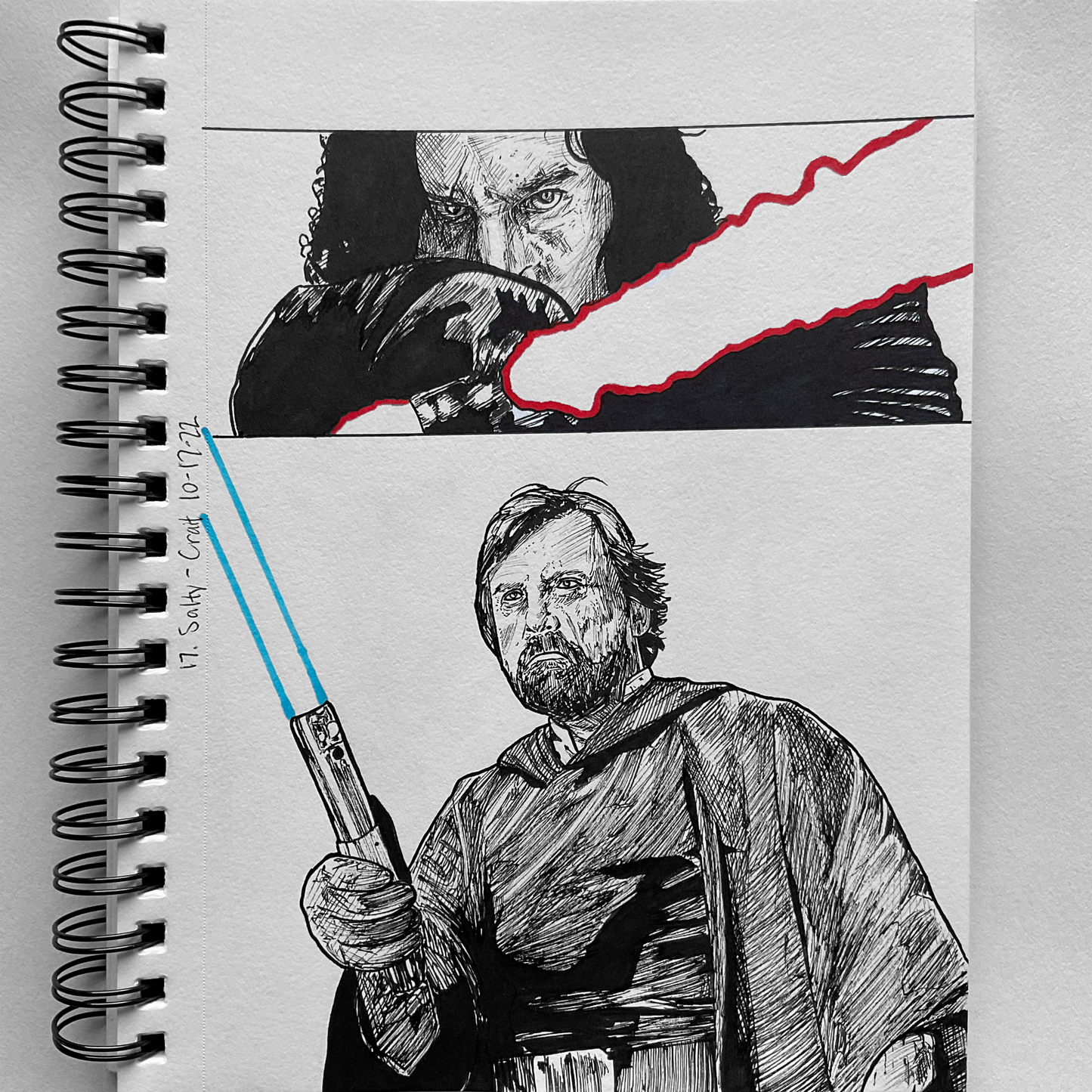 Kylo Ren vs. Luke Skywalker | Traditional Drawing
