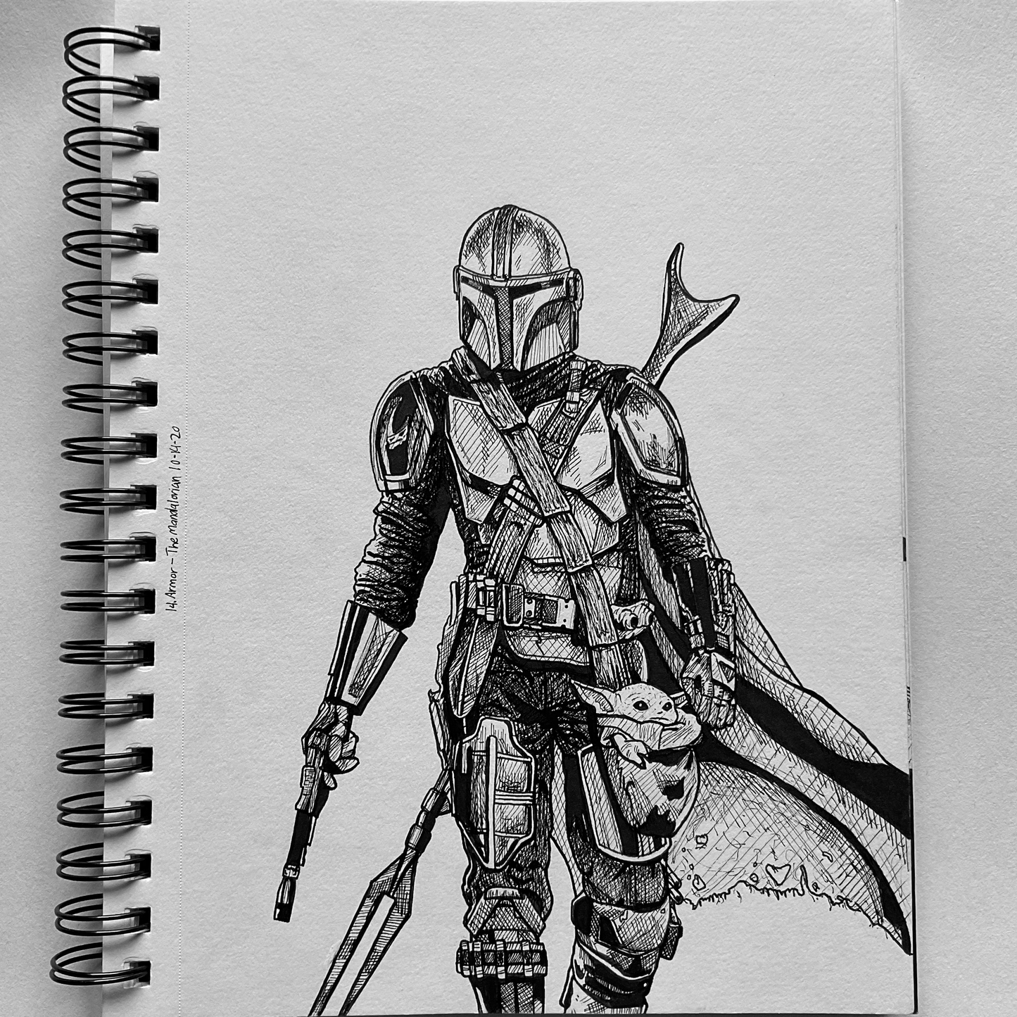 The Mandalorian & The Child | Traditional Drawing