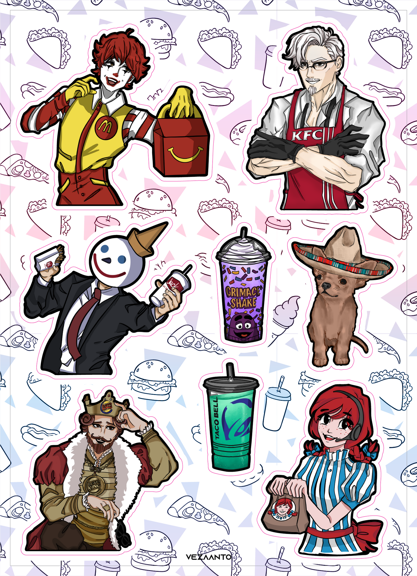Fast Food: Icons | Sticker Sheet