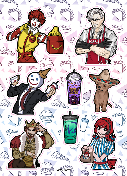 Fast Food: Icons | Sticker Sheet