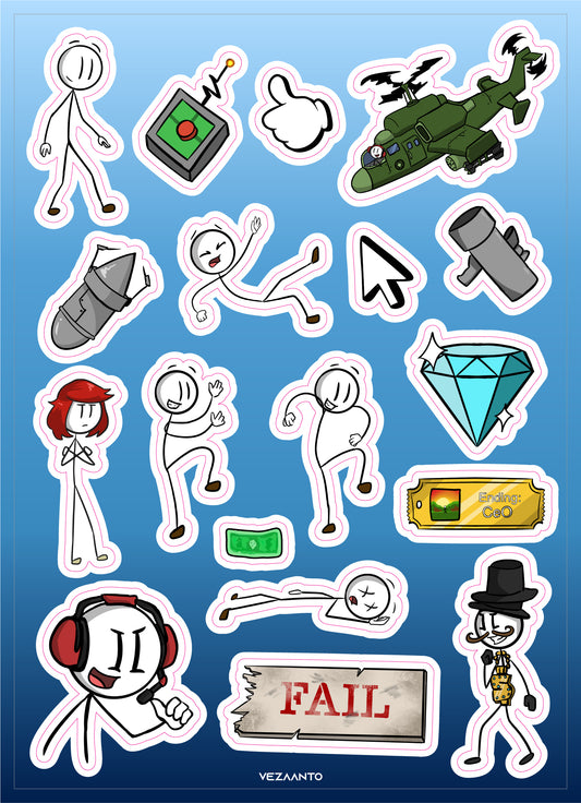 Henry Stickmin | Sticker Sheet