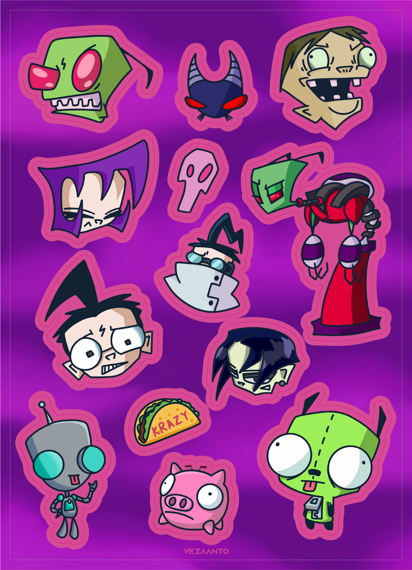 Invader Zim | Sticker Sheet