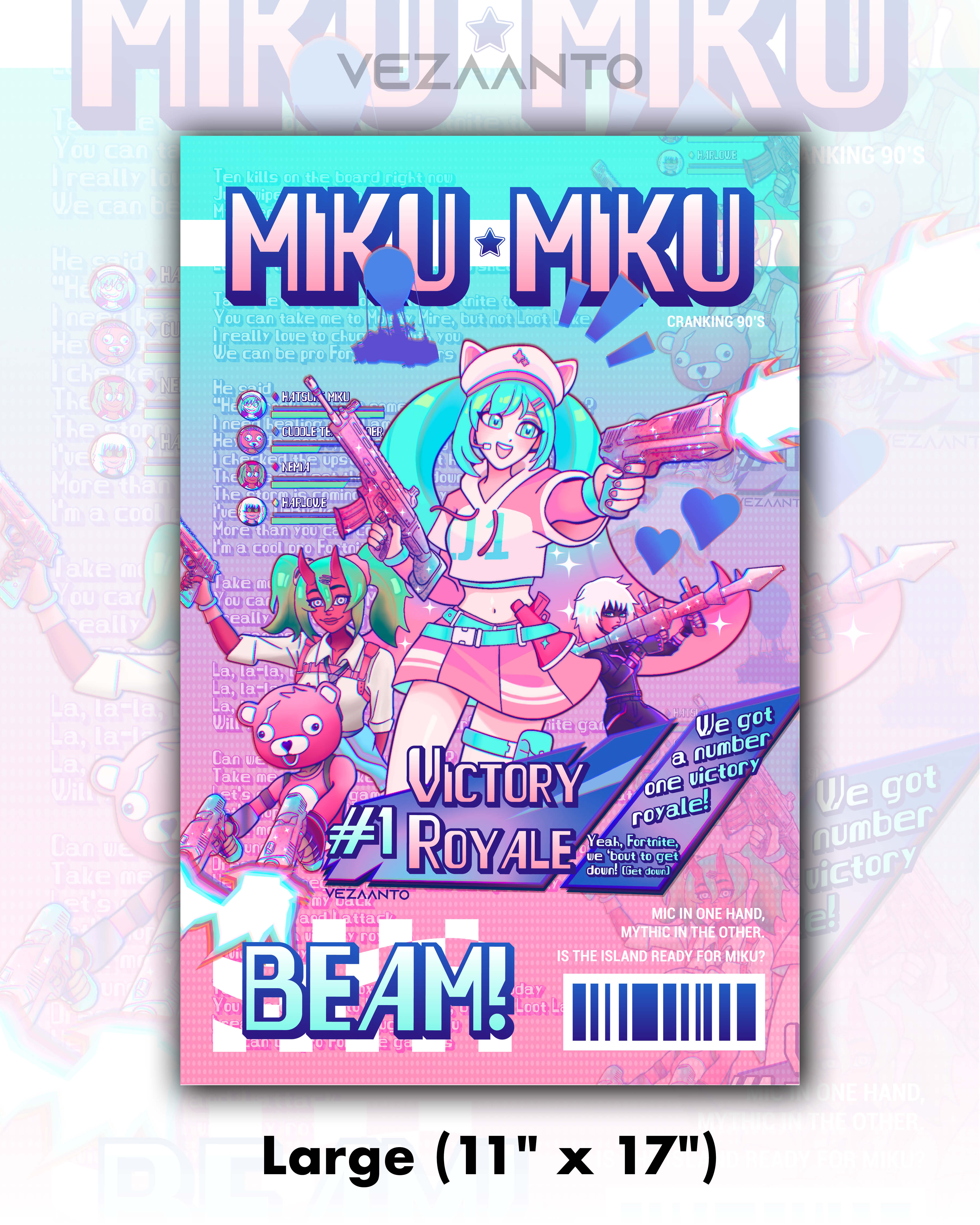 Hatsune Miku: Victory Royale | Print – Vezaanto