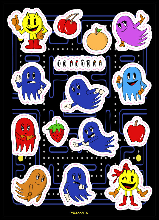 Pac-Man: Icons | Sticker Sheet