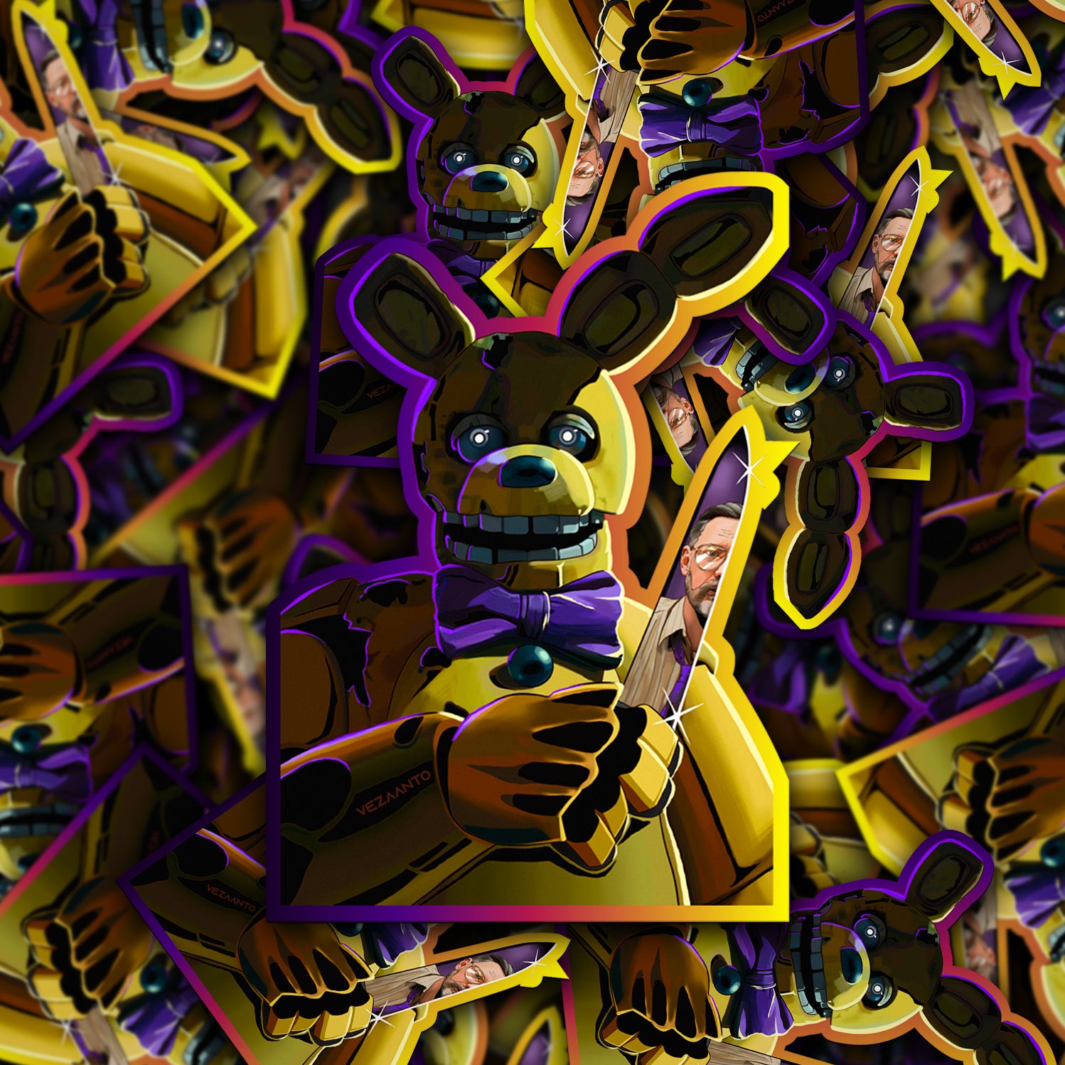 William Afton / The Yellow Rabbit | Sticker – Vezaanto