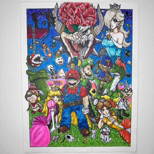 Super Mario Bros: Final Showdown | Traditional Drawing