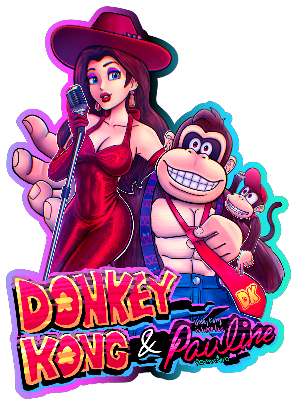 Donkey Kong & Pauline | Sticker