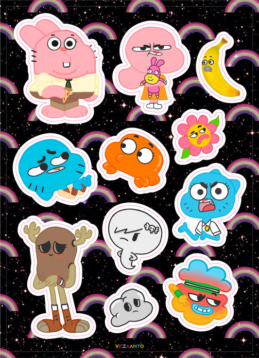 The Amazing World of Gumball: Icons | Sticker Sheet